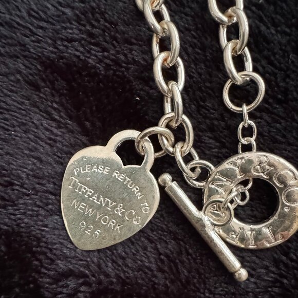 Tiffany & Co. Sterling Silver Heart Tag Toggle 18.5" Chain Necklace - Picture 10 of 13